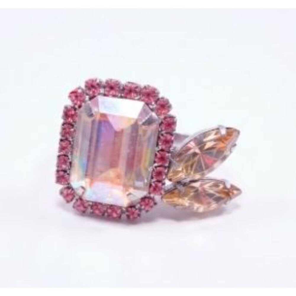 Joomi Lim Women's Pretty Bijoux Swarovski Crystal Cocktail Ring Sz 7 NWOT 188